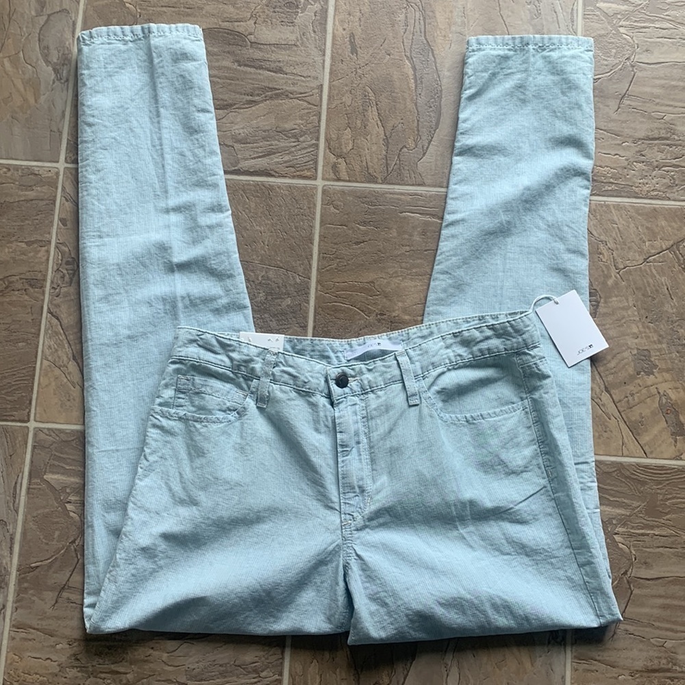 Joe’s Jeans Weekender Slim Fit Linen Sky Blue Pants Sz 30 NWT - Picture 12 of 15